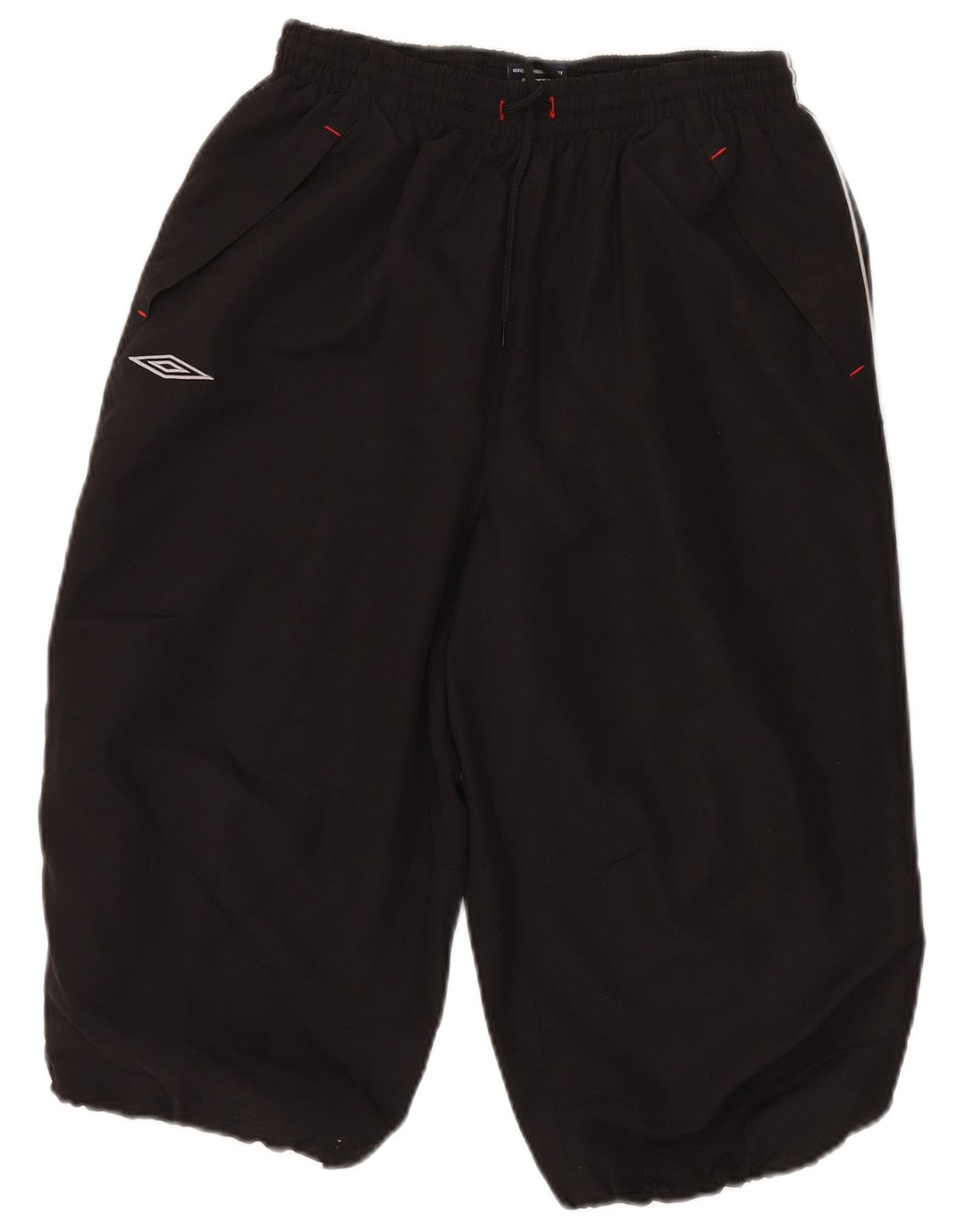 Umbro Bermudas estampadas para hombre, pantalones cortos deportivos, poliéster negro grande