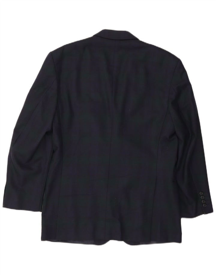 Pierre Cardin Chaqueta tipo blazer de 3 botones para hombre UK 38 Medium Navy Blue Check