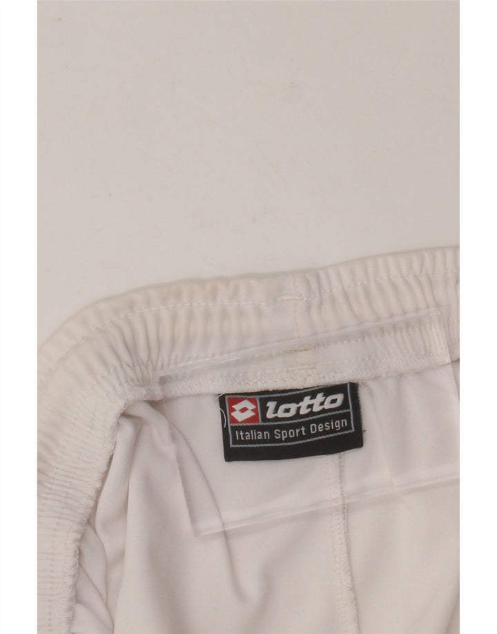 LOTTO Pantalones cortos deportivos con gráficos para hombre, talla grande, blanco