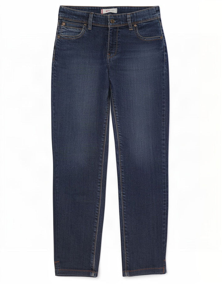 Levi's Mujer 571 Slim Jeans W32 L28 Algodón Azul