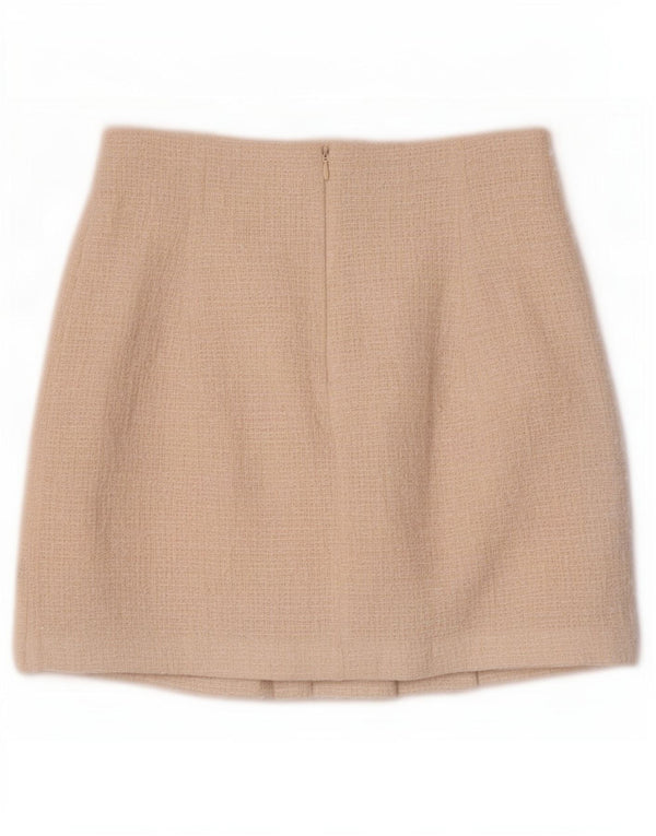 Zara Minifalda Mujer XS W24 Poliéster Blanco Roto