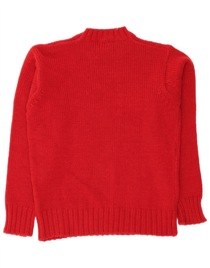Energie Mens Turtle Neck Jumper Suéter Pequeño Rojo Acrílico