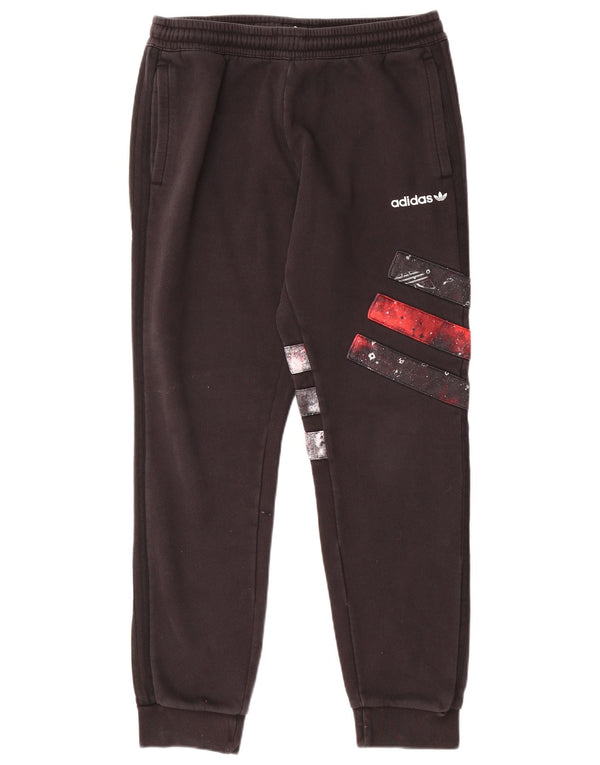 ADIDAS Hombre Pantalones De Chándal Joggers Grande Negro Colorblock Algodón