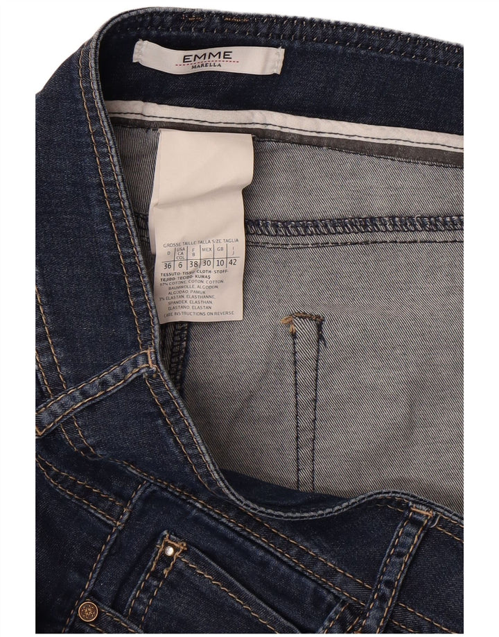 Marella Jeans Slim para Mujer UK 10 Small W28 L30 Algodón Azul