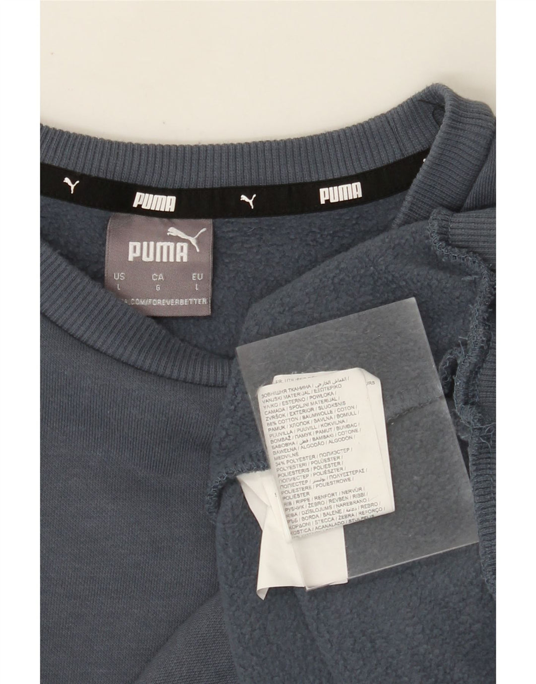 PUMA Sudadera Jumper para Hombre Grande Azul Marino Algodón