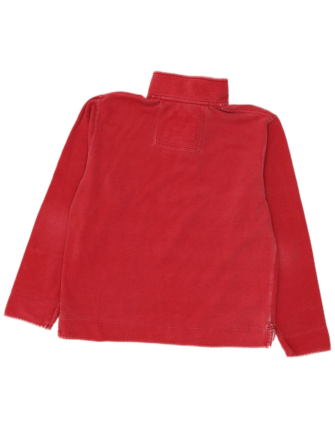 Crew Clothing - Sudadera con cuello y cremallera para hombre, jersey de algodón rojo mediano