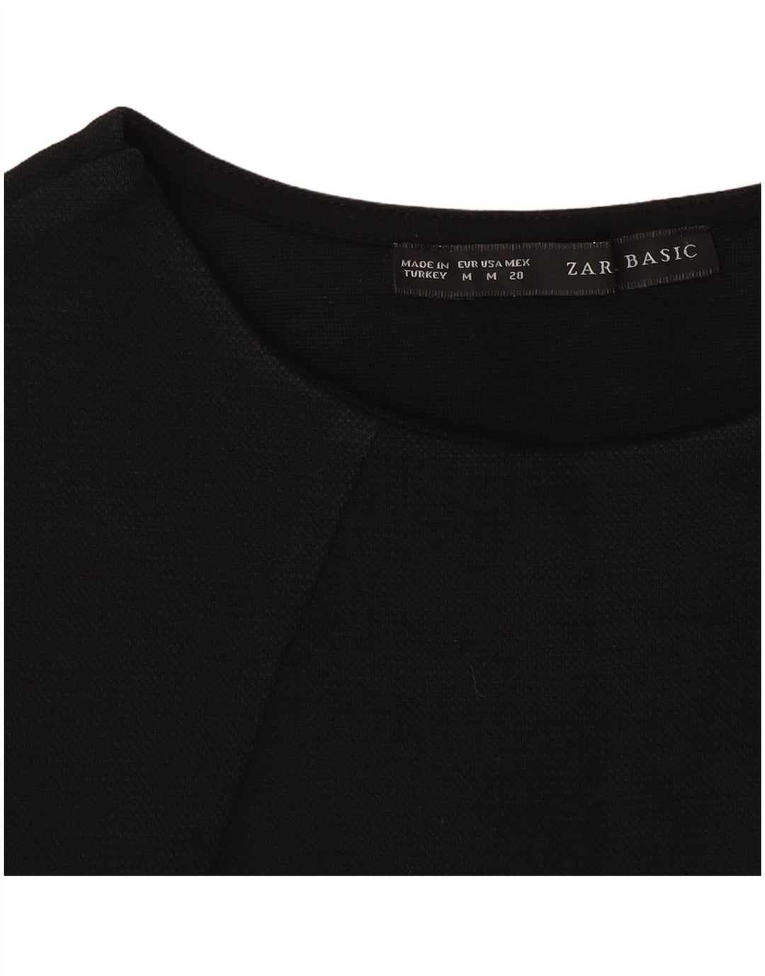 ZARA Mujer Blusa Top UK 40 Medio Azul Marino