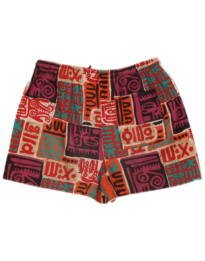 Pantalones cortos vintage para hombre XL W38 algodón patchwork multicolor