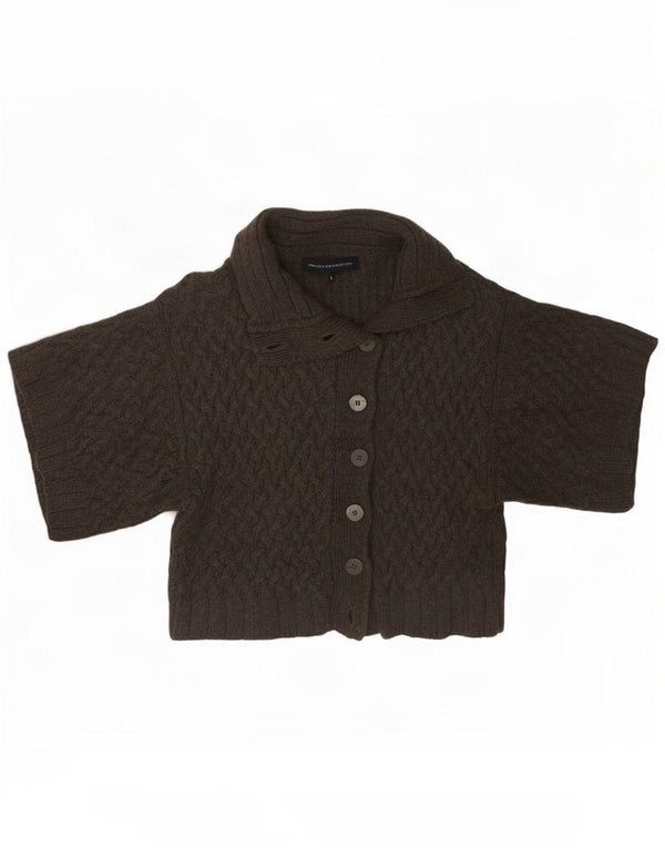 French Connection Jersey Bolero de Manga Corta para Mujer UK 40 Small Brown