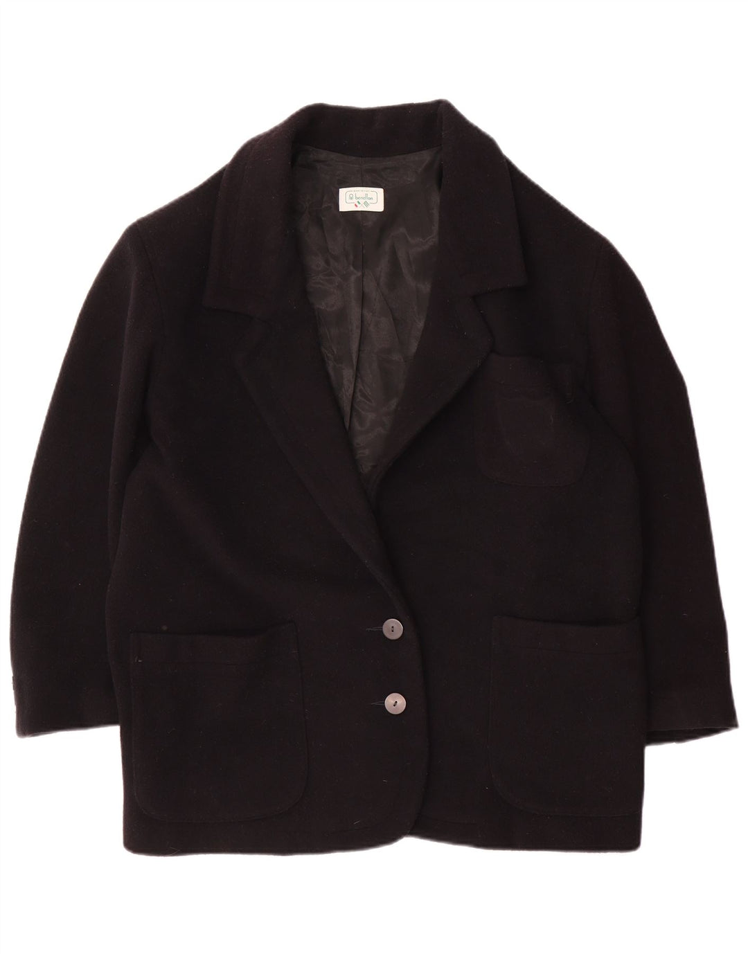 Benetton Chaqueta Americana Extragrande De 2 Botones IT 42 Medium Azul Marino