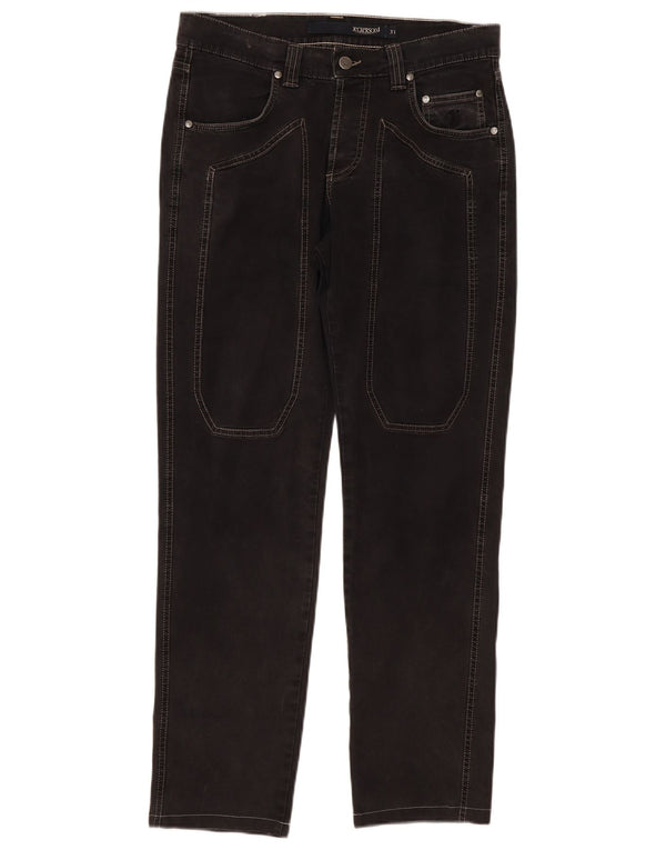 Jeckerson Pantalones casuales rectos para hombre W31 L30 Algodón negro
