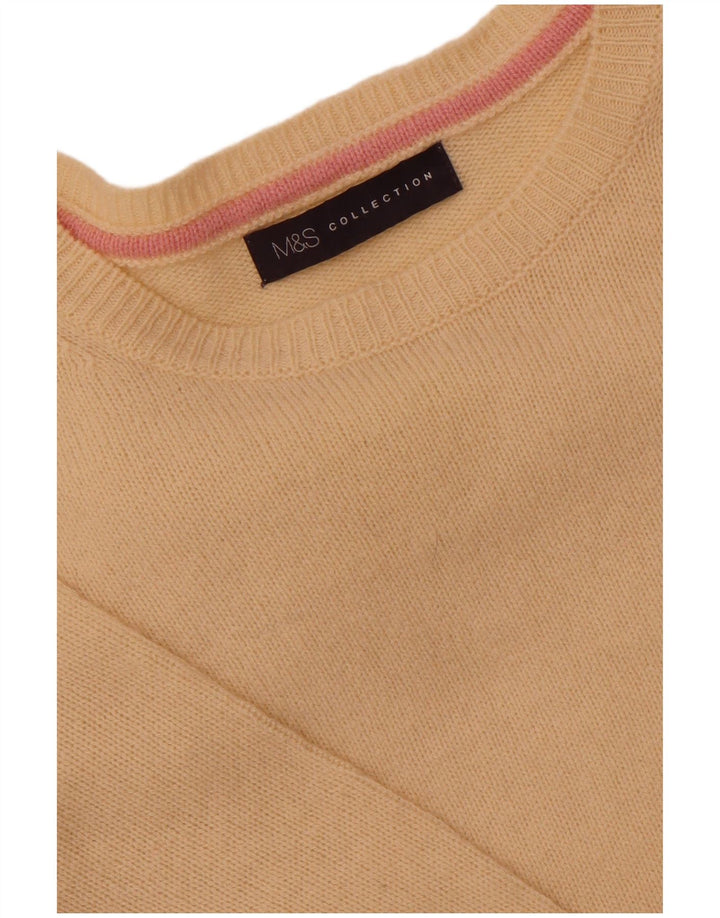 MARKS & SPENCER Suéter tipo jersey con cuello barco para mujer UK 40 Medio Beige