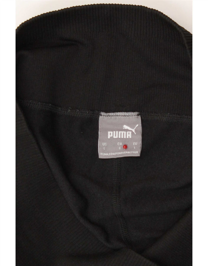 Puma Leggings gráficos para mujer, talla 44, talla grande, color negro, a rayas