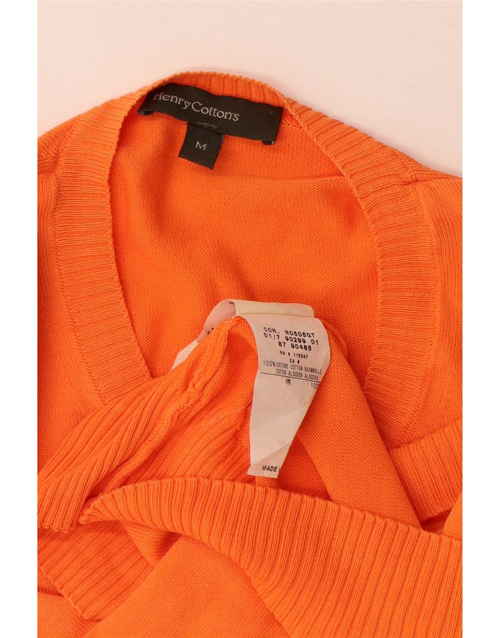 Henry Cottons Jersey de Cuello Redondo para Hombre de algodón Naranja Medio