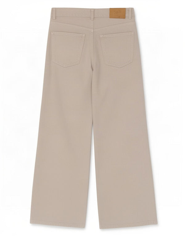 Zara Vaqueros de pierna ancha y cintura alta para niñas 13-14 años W26 L25 Gris