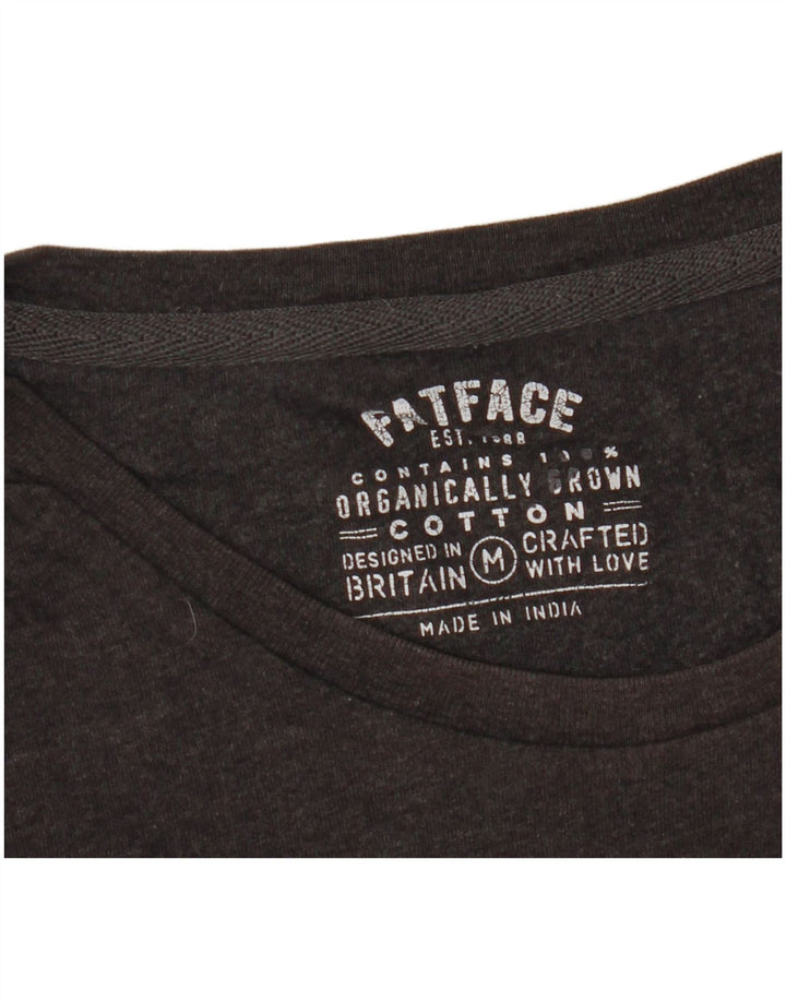 FAT FACE Camiseta Hombre Top Algodón Gris Medio