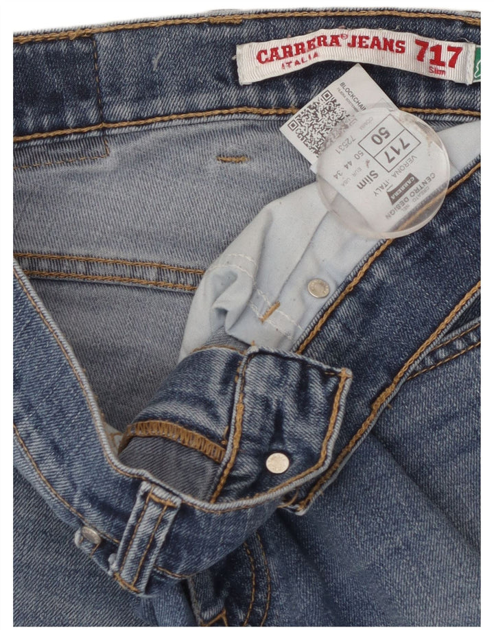Carrera Mens 717 Slim Jeans IT 50 Grande W34 L30 Algodón Azul
