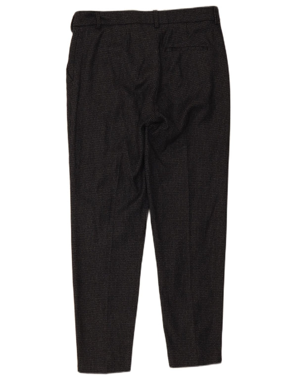 Brax Pantalones de traje de corte suave para mujer UK 10 Small W30 L29 Grey Houndstooth