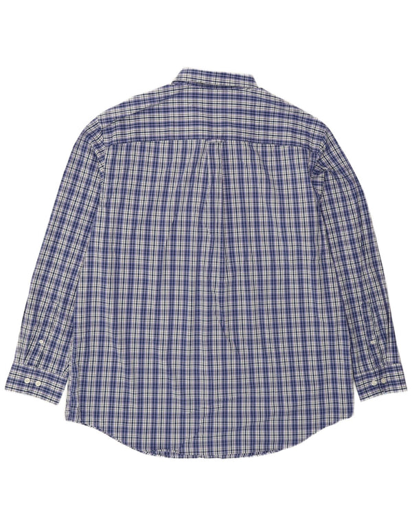 Izod Camisa alta para hombre 2XL Algodón a cuadros azul