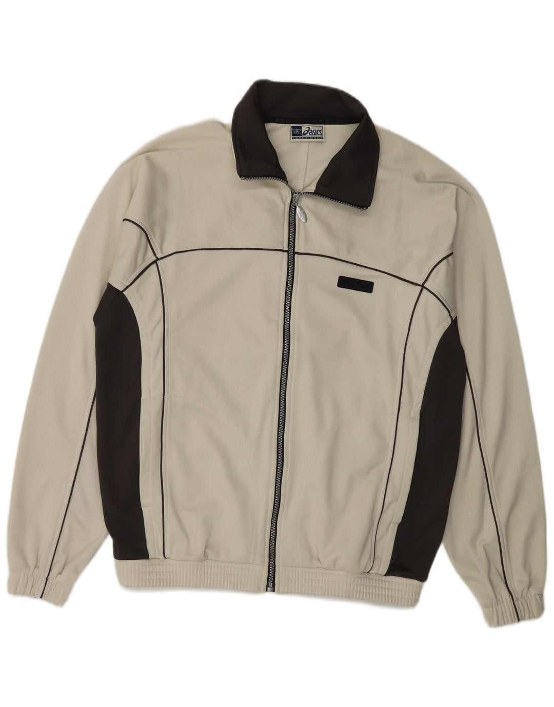 Asics Hombre Chándal Top Chaqueta Pequeña Beige Colorblock Poliéster