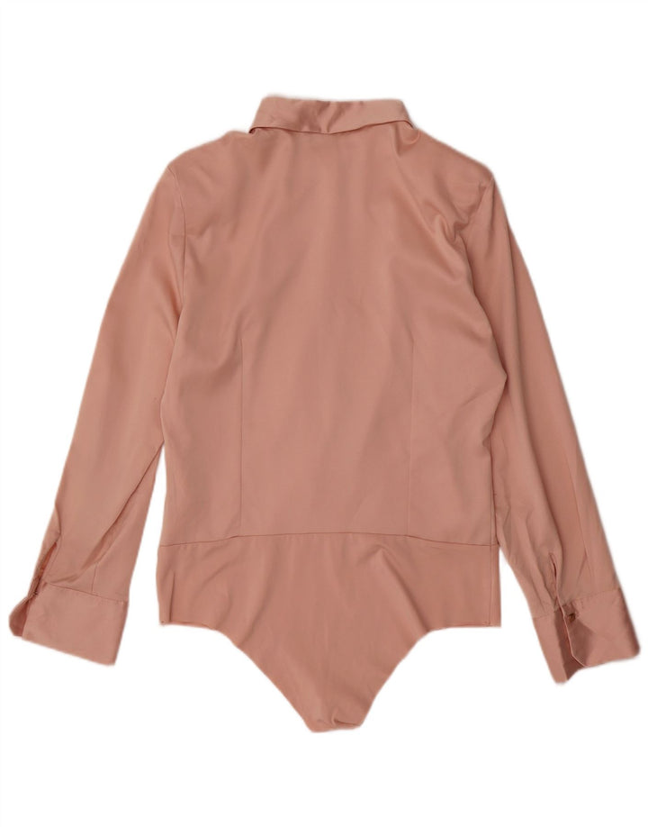Zara Mujer Body Camisero UK 44 Grande Poliéster Rosa