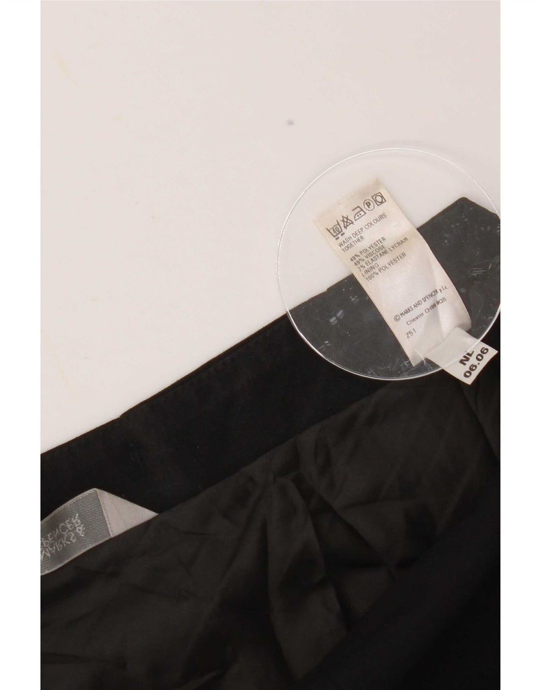 Marks & Spencer Falda de sirena para mujer UK 10 Small W30 Poliéster negro