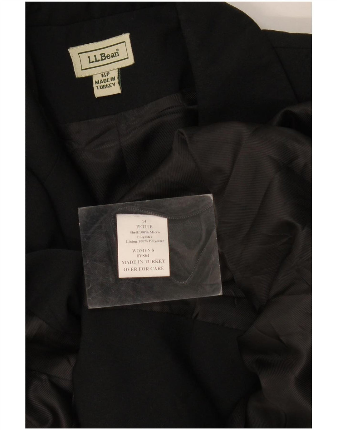 L.L.Bean Chaqueta Blazer de 3 Botones para Mujer US 14 XL Poliéster Negro