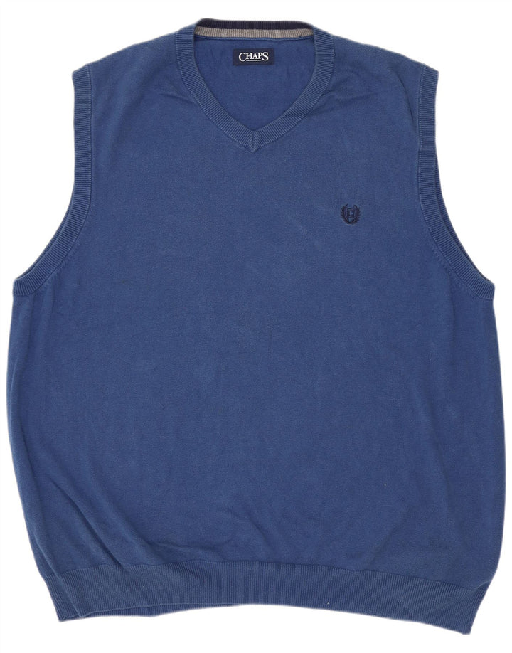 CHAPS Chaleco para hombre Camiseta sin mangas XL Algodón azul