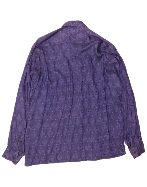 Camisa BOXER Hombre Large Viscosa Geométrica Morada