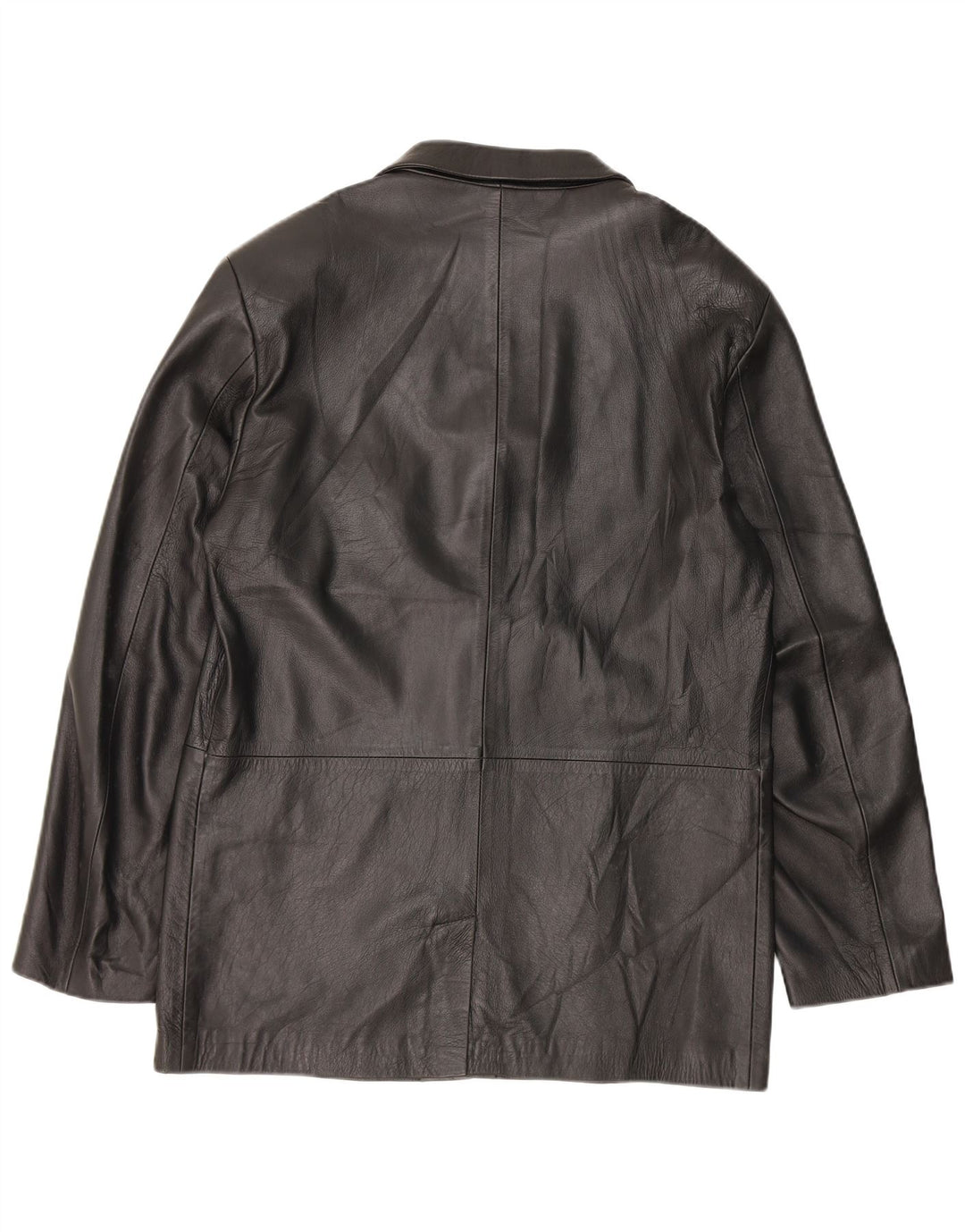 Chaqueta de cuero vintage para hombre IT 52 XL Negro