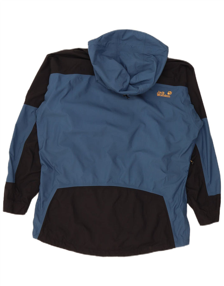 Jack Wolfskin Chaqueta cortavientos con capucha para mujer UK 12 Azul medio