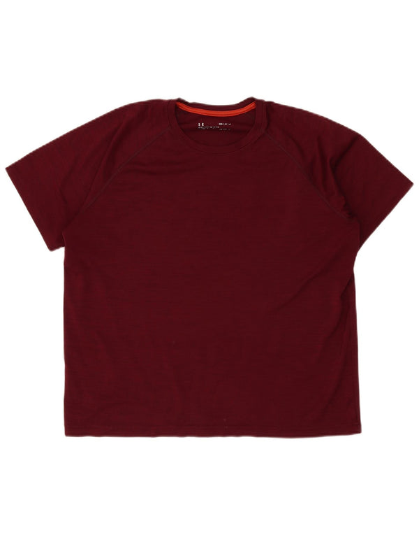 Camiseta Under Armour Heat Gear para hombre, color burdeos mediano