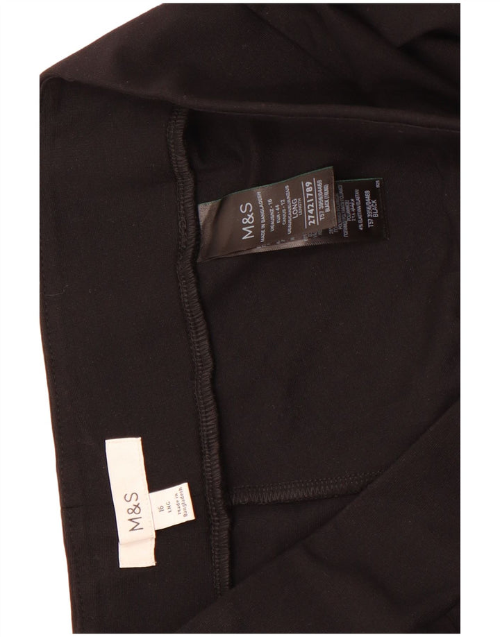 Marks & Spencer Leggings para mujer UK 46 Large Viscosa negra
