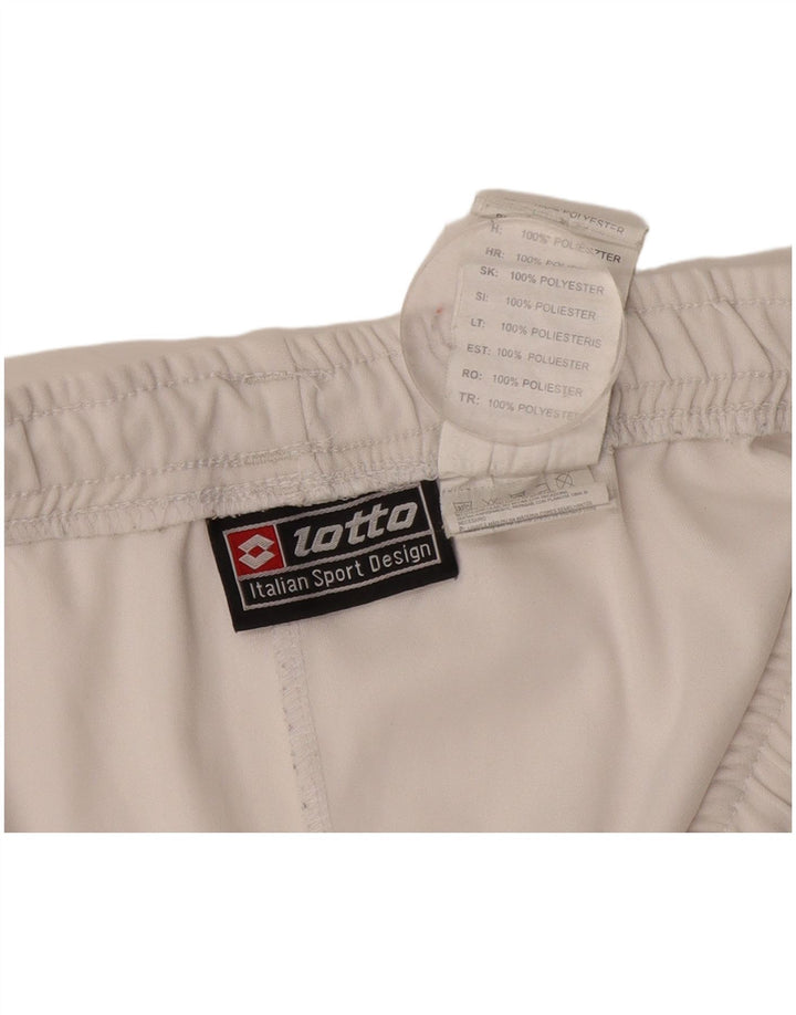 Lotto Pantalones cortos deportivos para hombre poliéster blanco grande