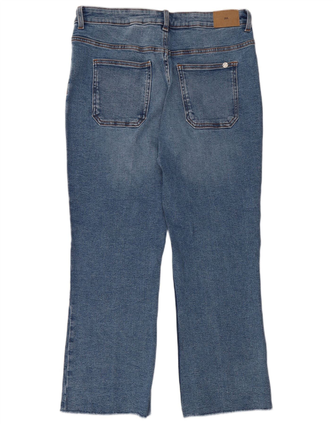 Zara Jeans Rectos Mujer EU 42 Large W32 L27 Azul