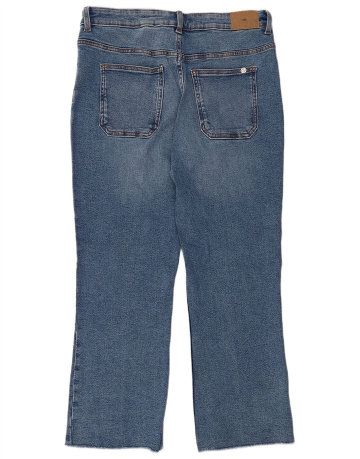 Zara Jeans Rectos Mujer EU 42 Large W32 L27 Azul