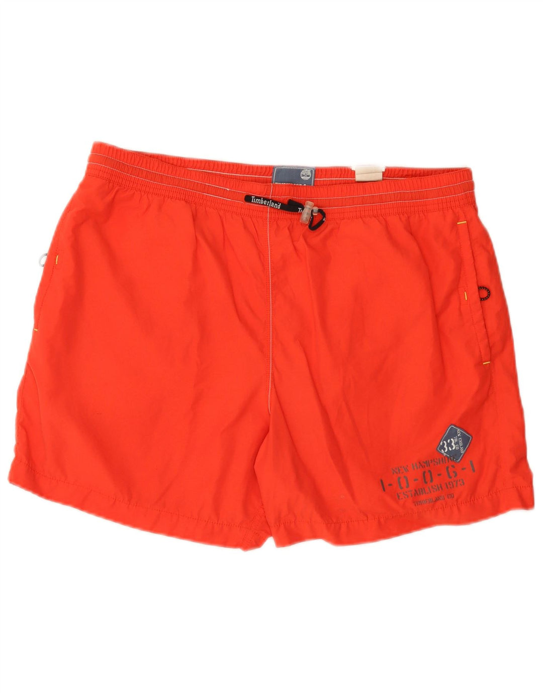 Timberland Bañador con gráfico para hombre, talla grande, color naranja