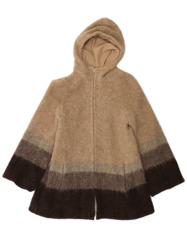 Abrigo con capucha Alafoss Icewool para mujer Reino Unido 44 Bloque de color beige medio