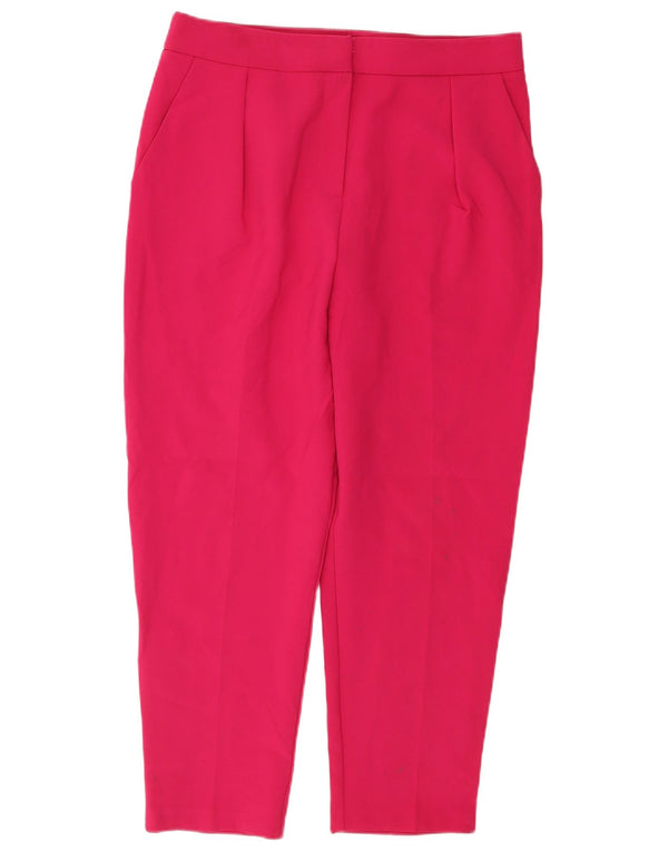 Topshop Pantalones cortos con pinzas para mujer UK 14 Large W32 L25 Poliéster rosa