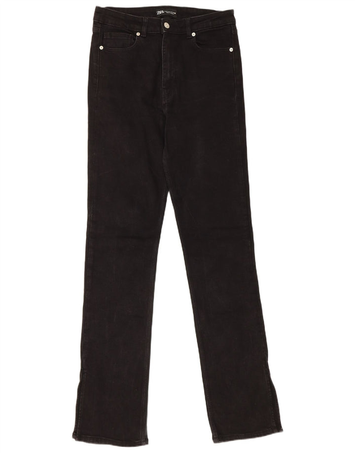 Zara Jeans Rectos Mujer EU 40 Medium W30 L32 Algodón Negro