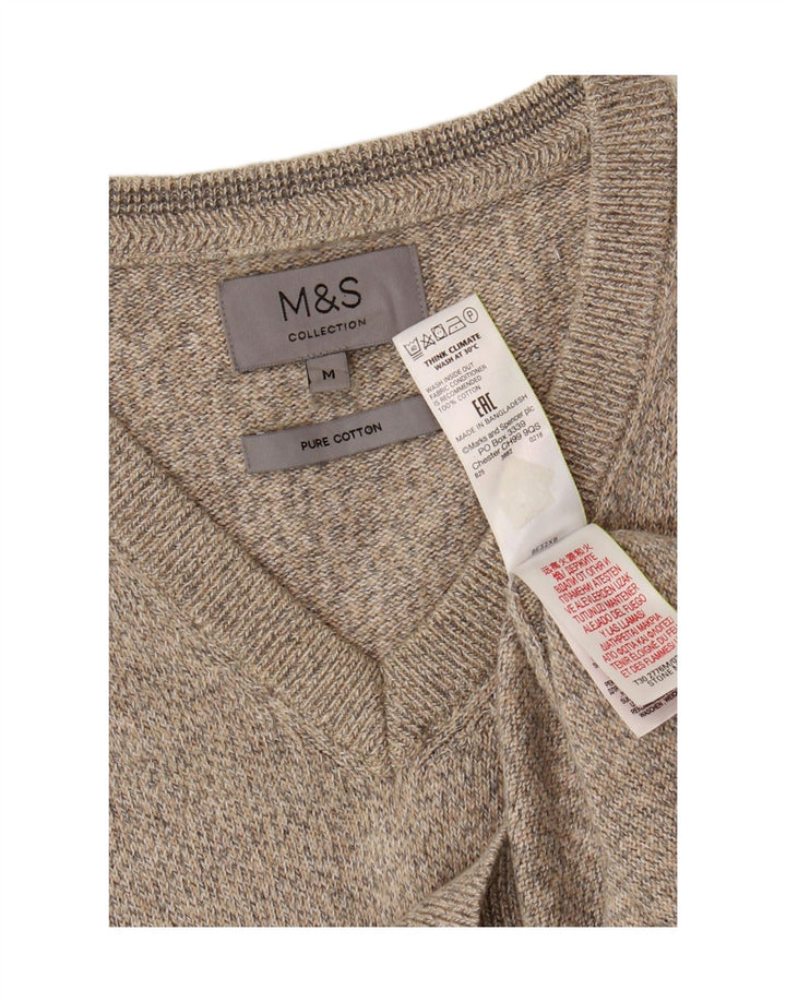 Marks & Spencer Camiseta sin mangas para hombre de algodón moteado en color beige medio