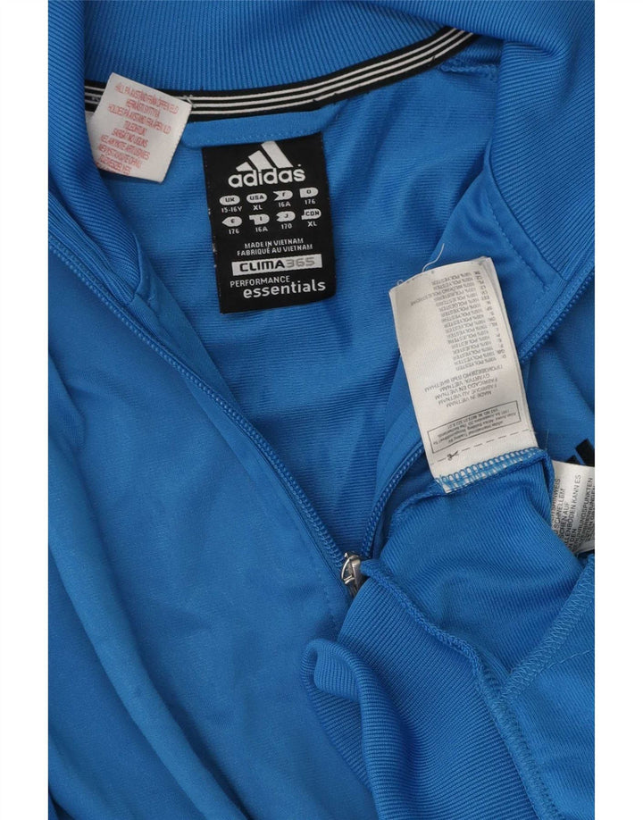 Adidas Chicos Clima 365 Chándal Top Chaqueta 15-16 Años Azul Poliéster