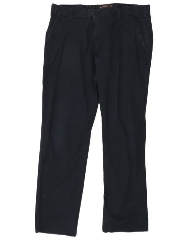 French Connection Pantalón chino recto para hombre W34 L29 Algodón azul marino