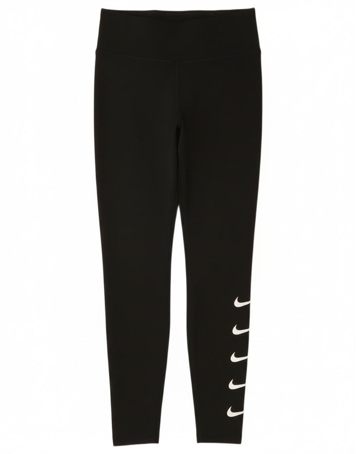Nike Leggings Dri Fit Graphic para mujer UK 10 Pequeño Poliéster negro