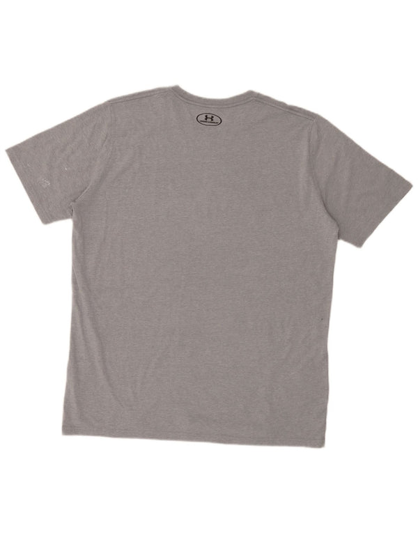 Under Armour Camiseta gráfica Heat Gear para hombre Top XL Algodón gris