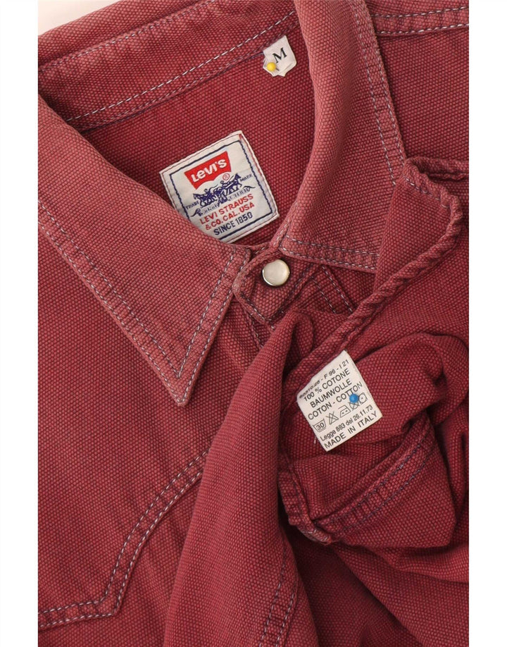 Camisa Levi's Hombre Western Algodón Burdeos Medio