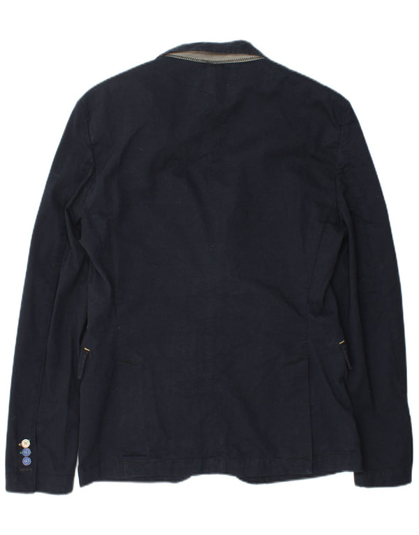 Zara Chaqueta Blazer De 2 Botones Para Hombre UK 38 Medium Azul Marino
