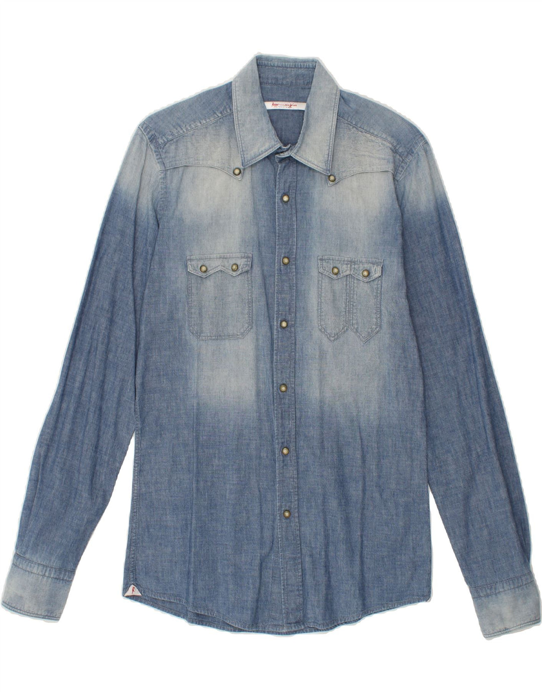 ATMOSPHERE Mens Denim Shirt Size 15 1/2 39 Medium Blue Vintage Atmosphere and Second-Hand Atmosphere from Messina Hembry 