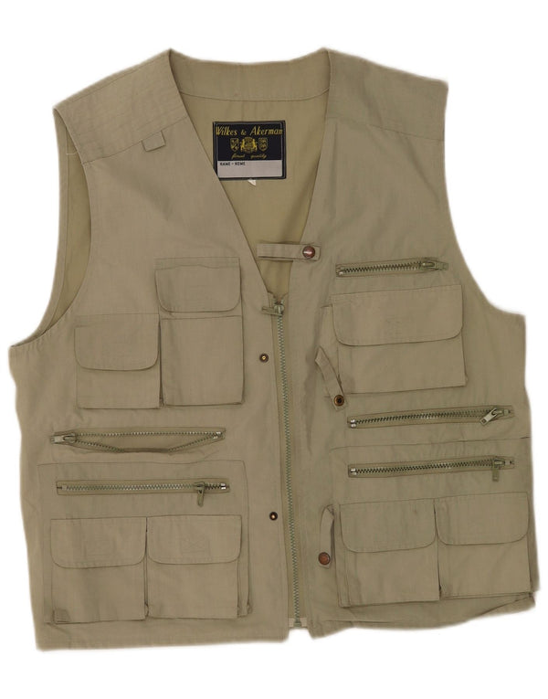 Wilkes&Akerman Chaleco utilitario para hombre UK 40 Large Khaki