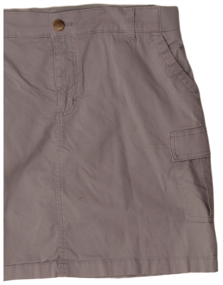 LEE Falda pantalón para mujer, ajuste regular, falda cargo de talle medio, US 14 XL W36, algodón gris